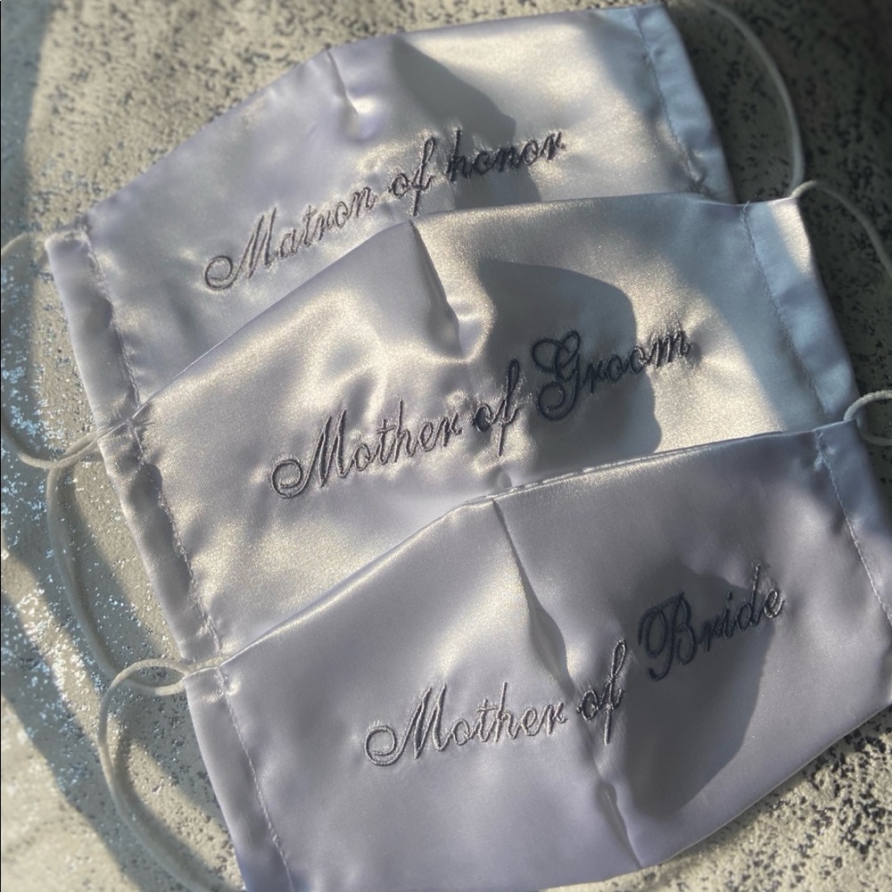 Embroidered Wedding Masks Custom-Made - Picture 2 of 2